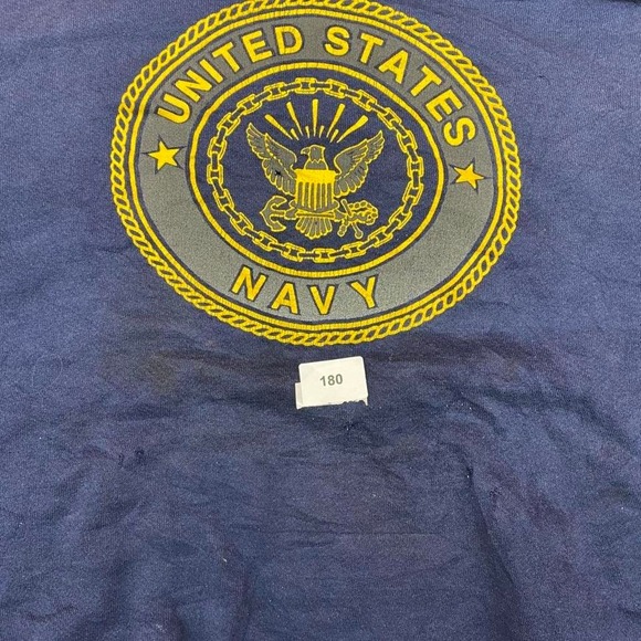 Vintage US Navy Hoodie Soffe Made in USA Military Pullover Men's Size L - Picture 7 of 7